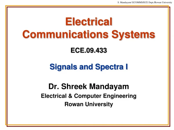 Electrical Communications Systems ECE.09.433