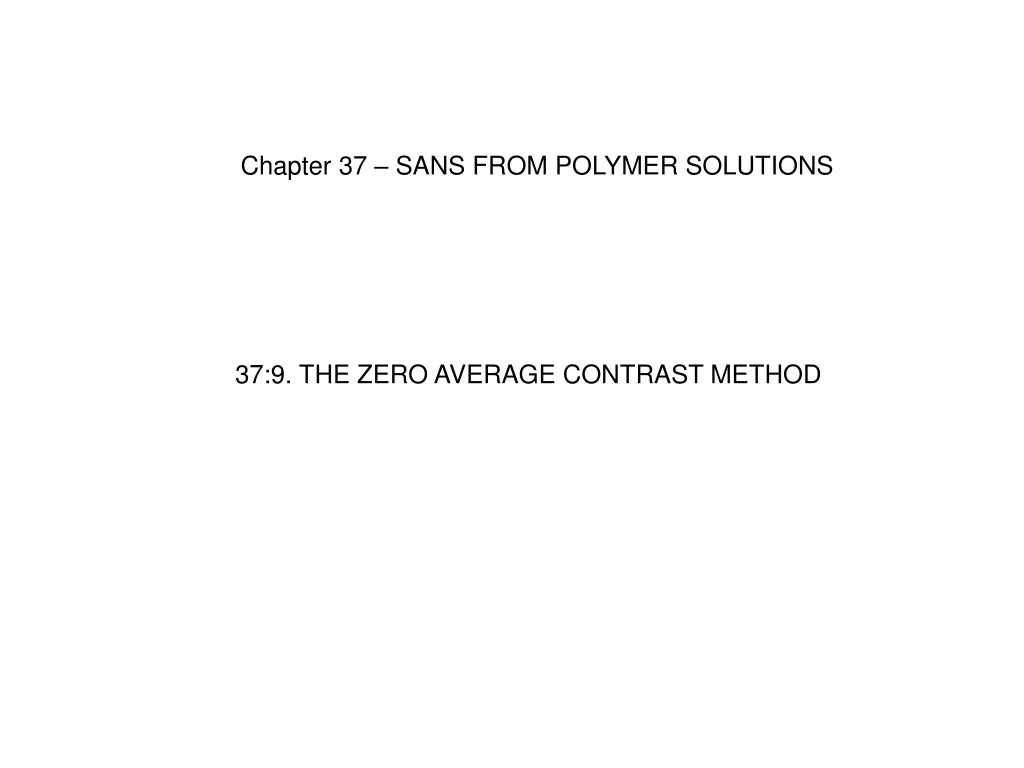 chapter 37 sans from polymer solutions