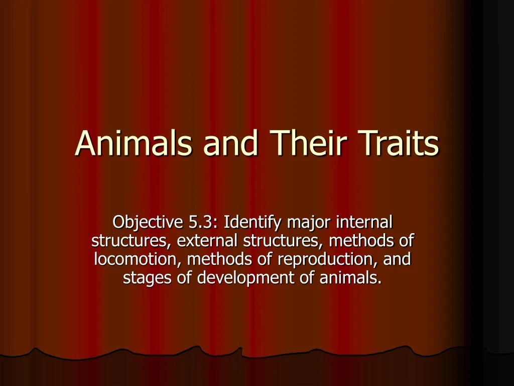 animals and their traits