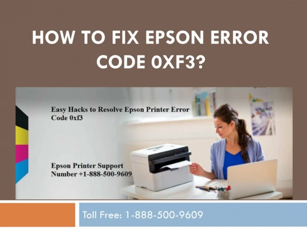 Fix Epson Error Code 0xF3 | 1-888-500-9609