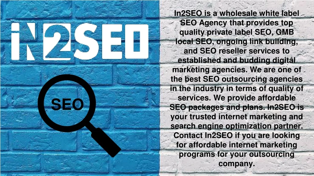 in2seo is a wholesale white label seo agency that