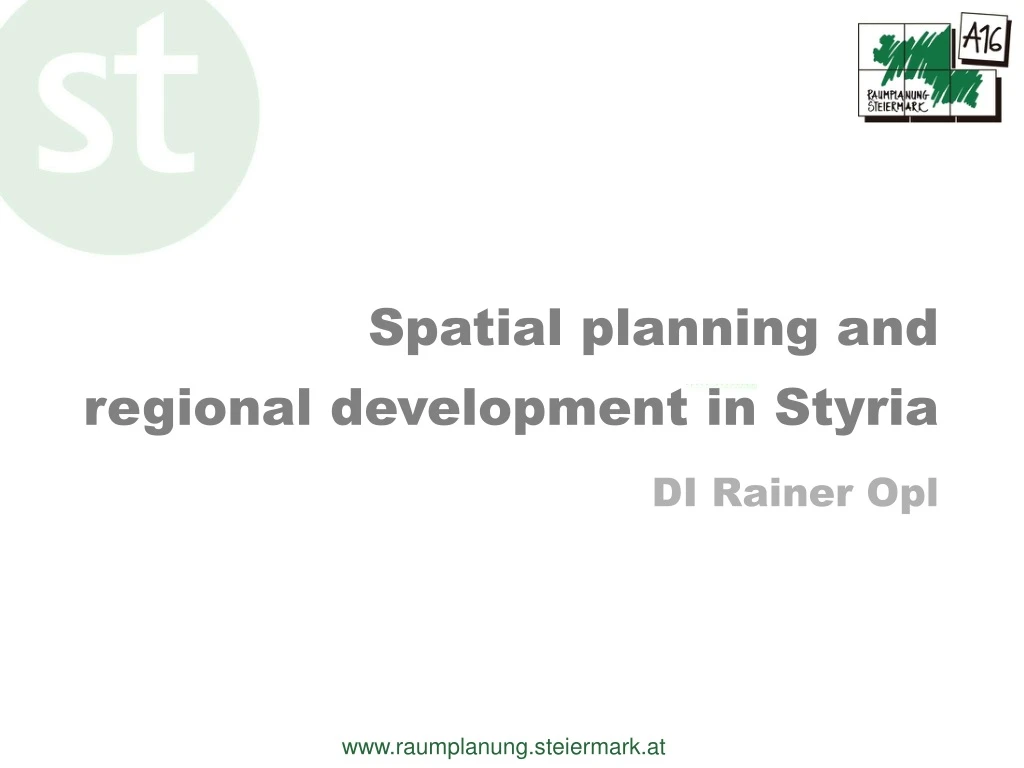 spatial planning and regional development