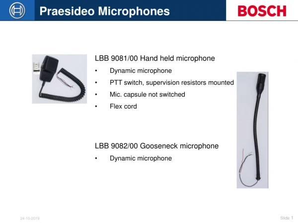 LBB 9081/00 Hand held microphone Dynamic microphone PTT switch, supervision resistors mounted