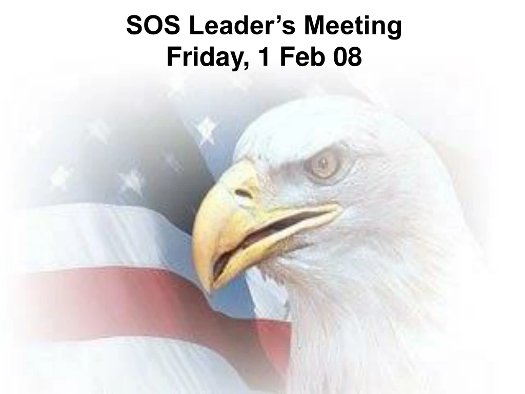 sos leader s meeting friday 1 feb 08