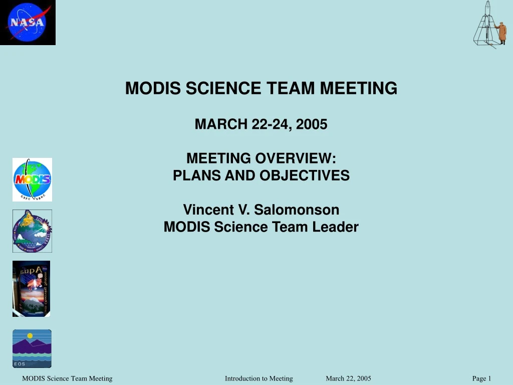 modis science team meeting march 22 24 2005