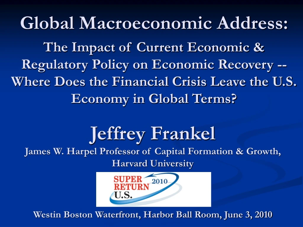 global macroeconomic address the impact