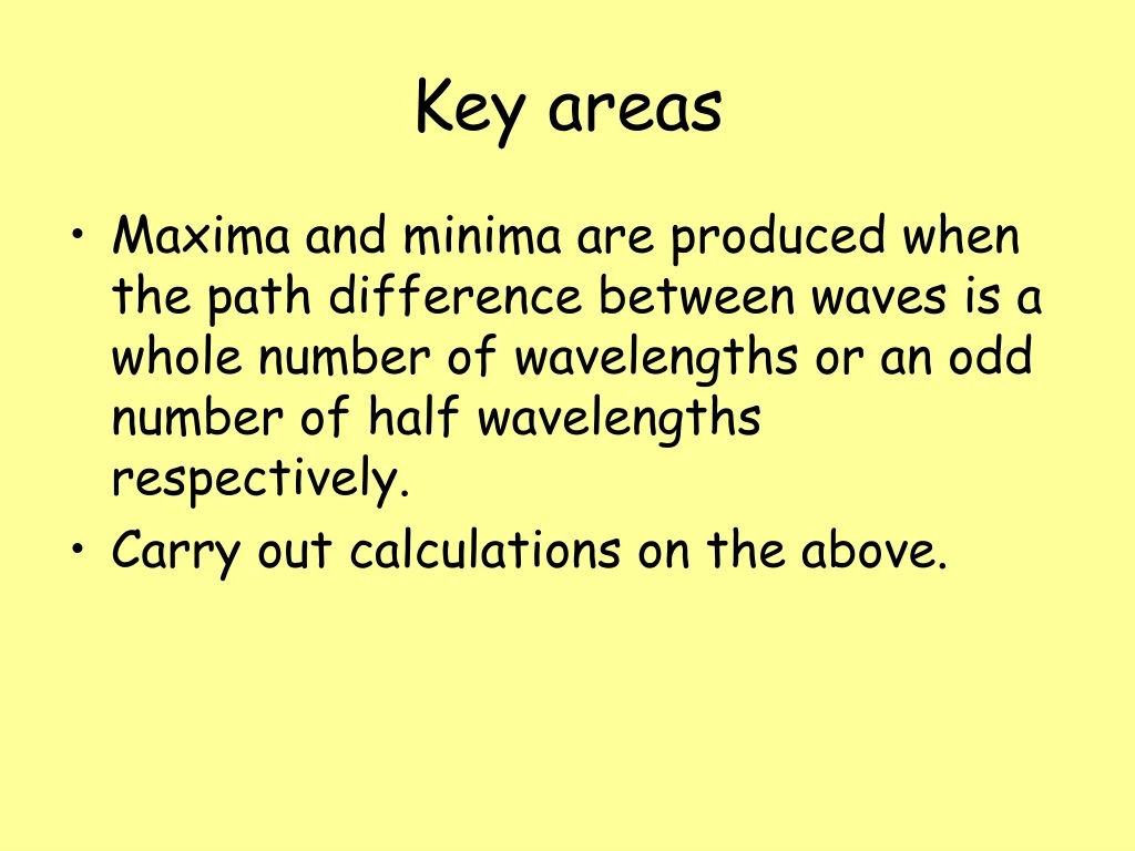 key areas