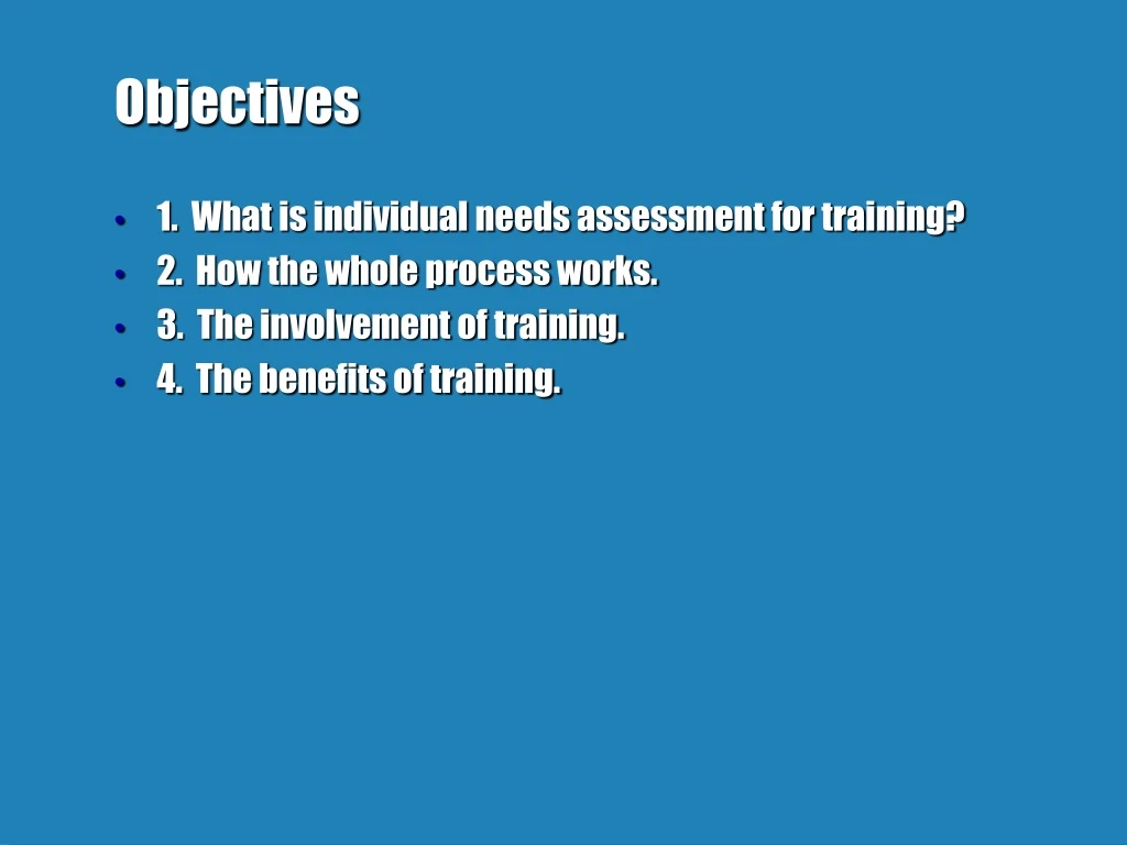 objectives