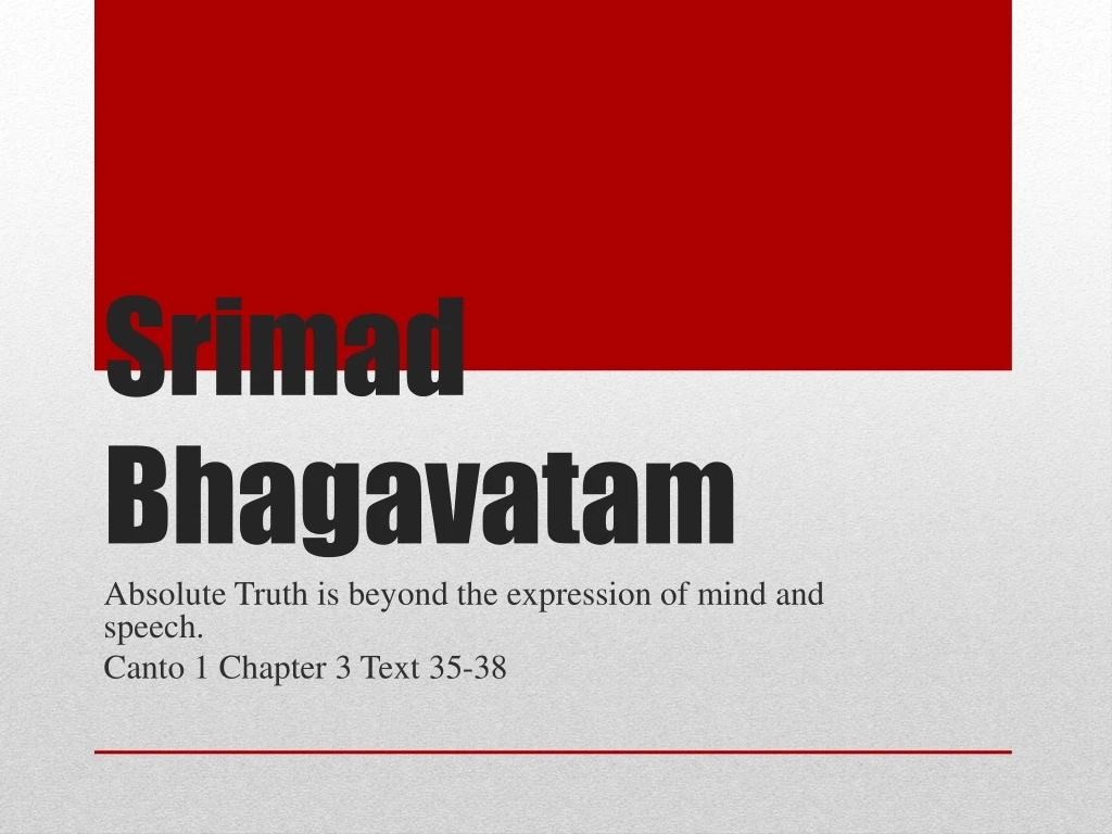 srimad bhagavatam