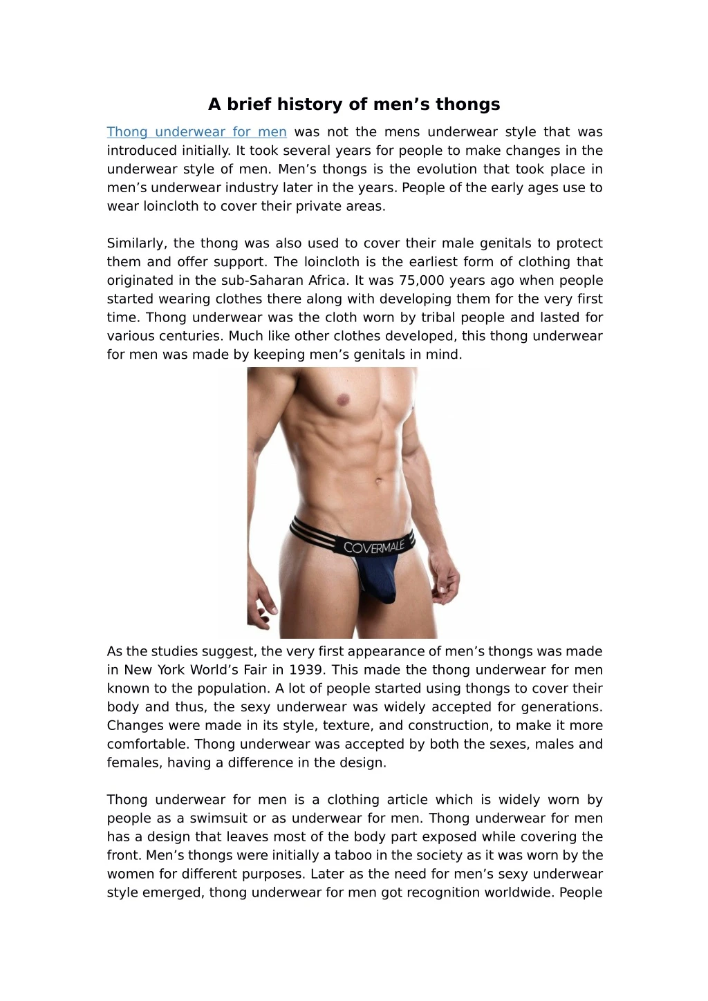 a brief history of men s thongs