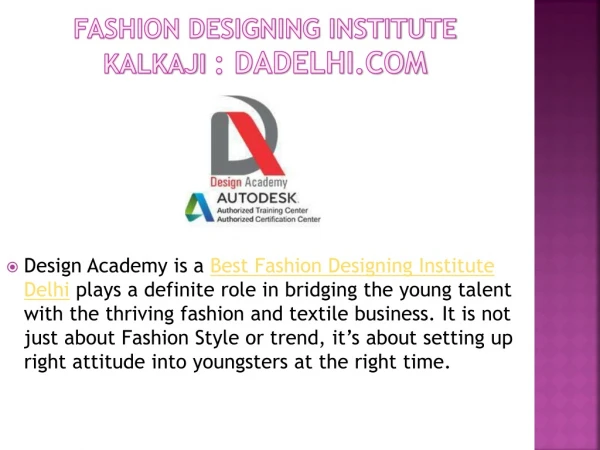 Fashion Designing Institutes kalkaji