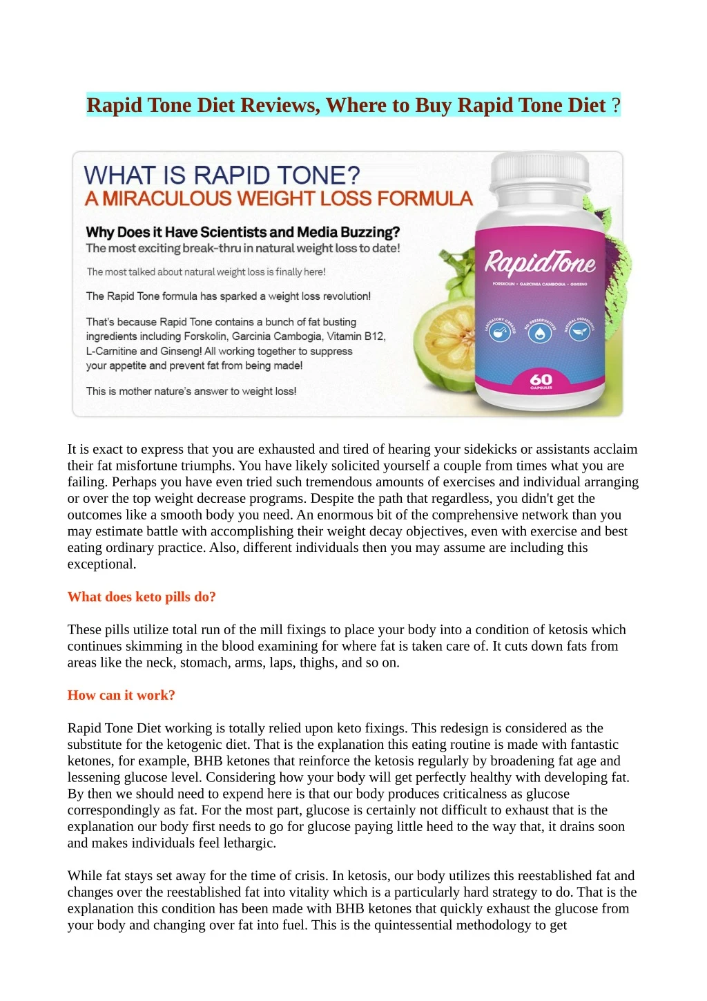 rapid tone diet reviews where to buy rapid tone