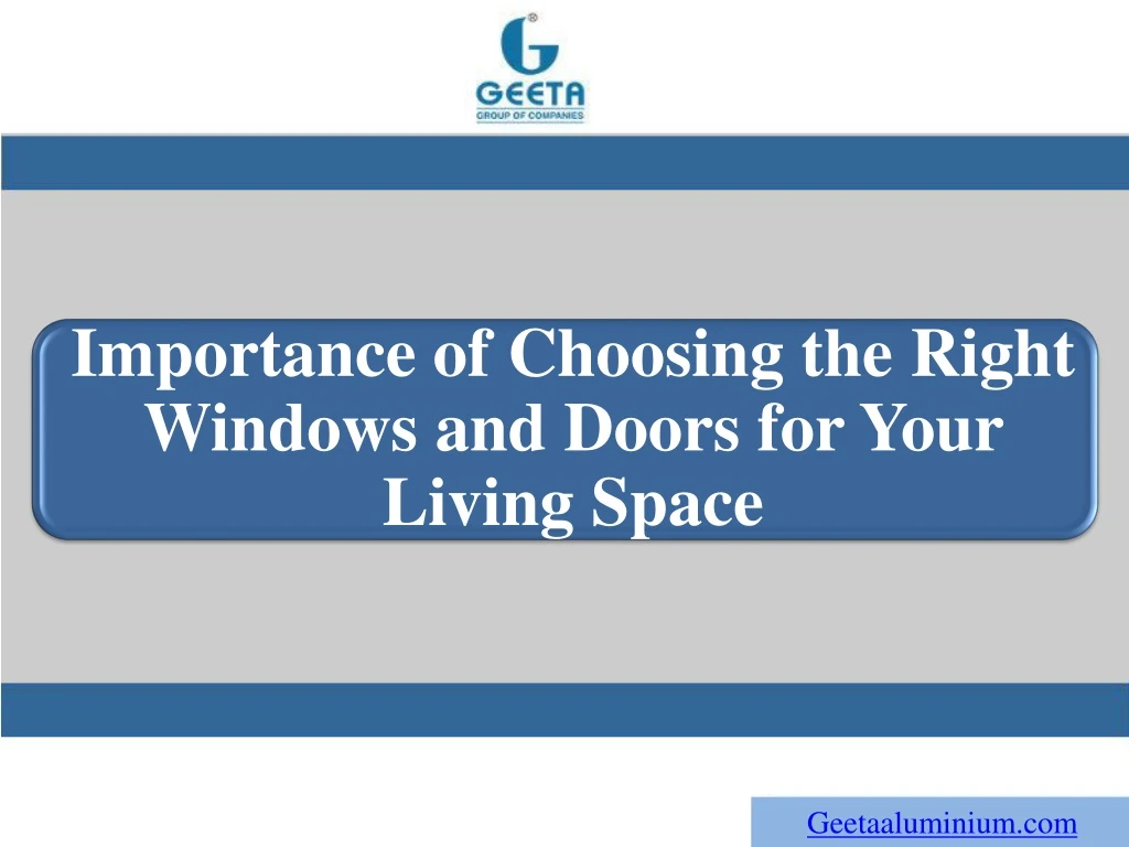 importance of choosing the right windows