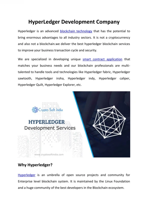 HyperLedger Development Company-cryptosoftindia