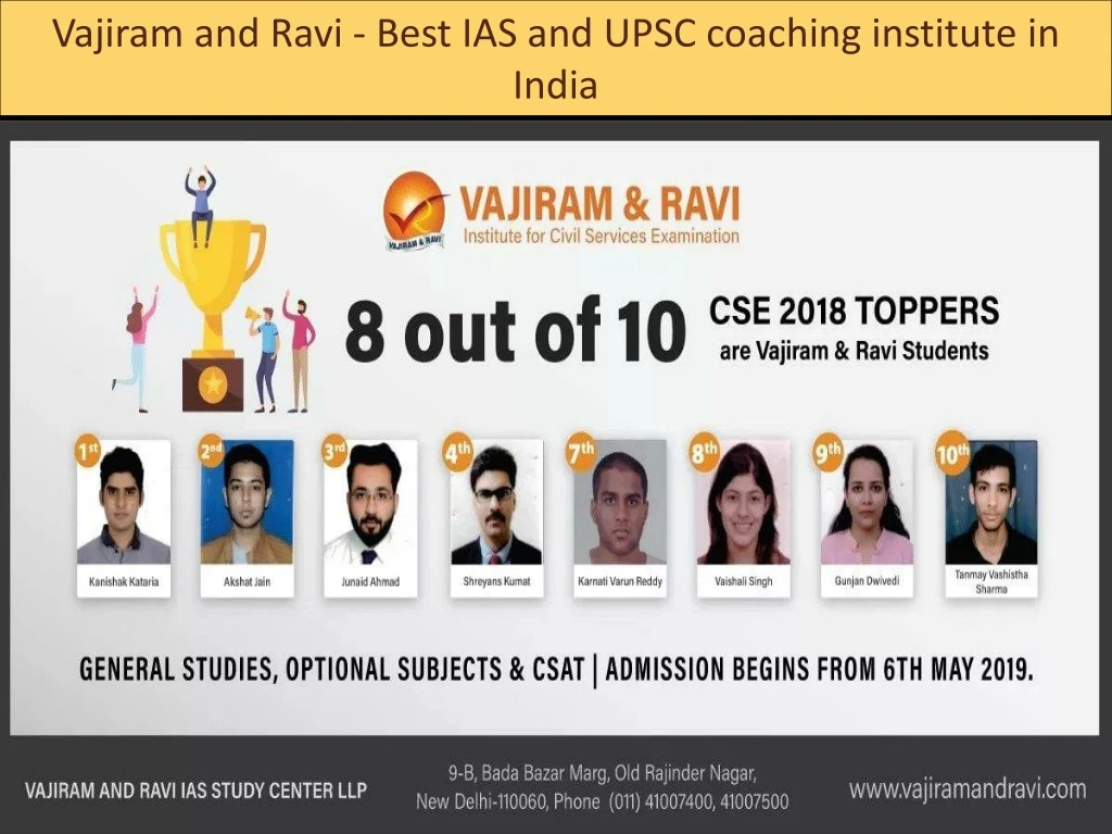 vajiram and ravi best ias and upsc coaching