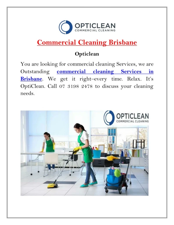 Looking for Commercial Cleaning Service in Brisbane