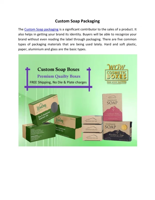 custom soap packaging