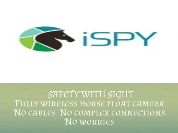ISpy Wireless Horse Float Camera Set