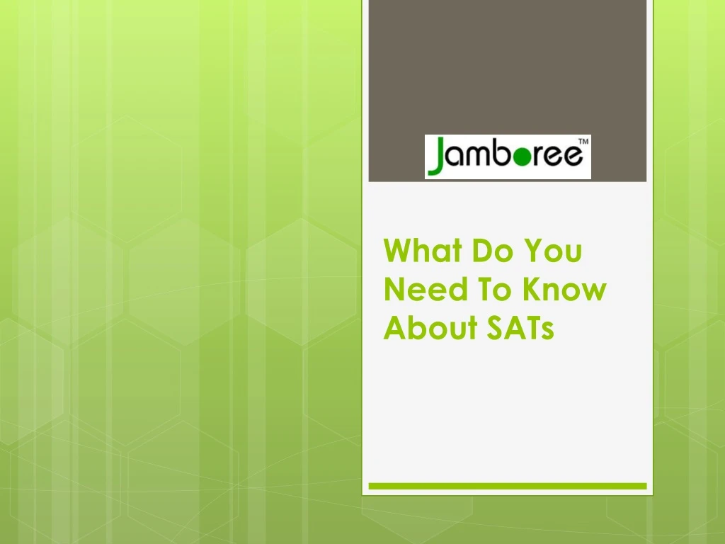 what do you need to know about sats