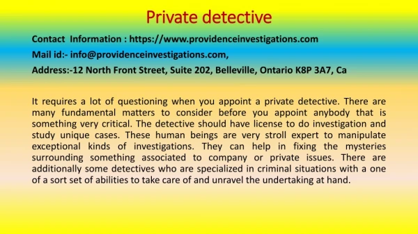 How to Stay Popular in the Private detective World