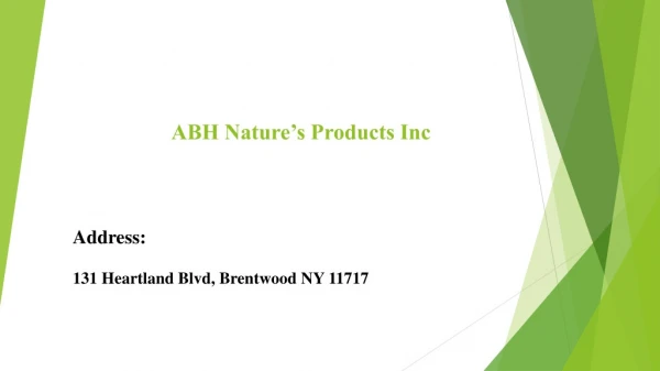 ABH Natures Products Inc-Sahina Islam