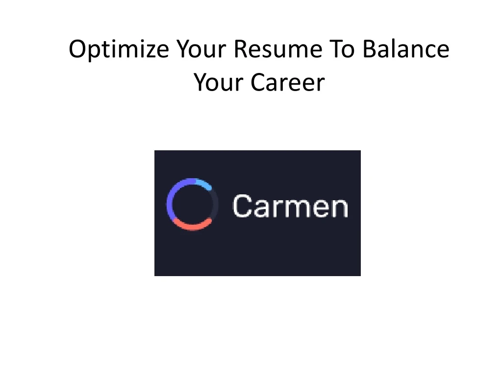 optimize your resume to balance your career