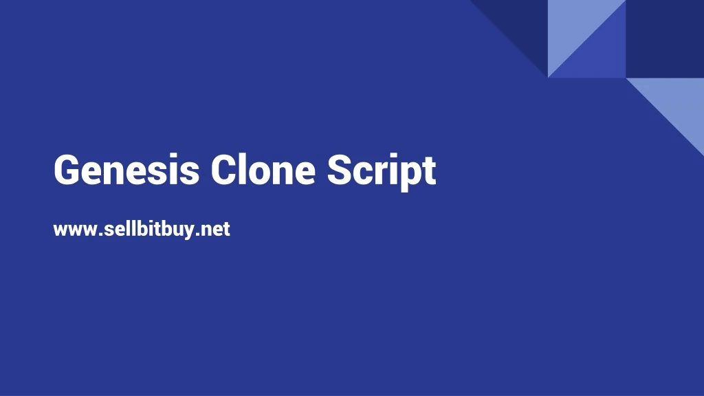 genesis clone script