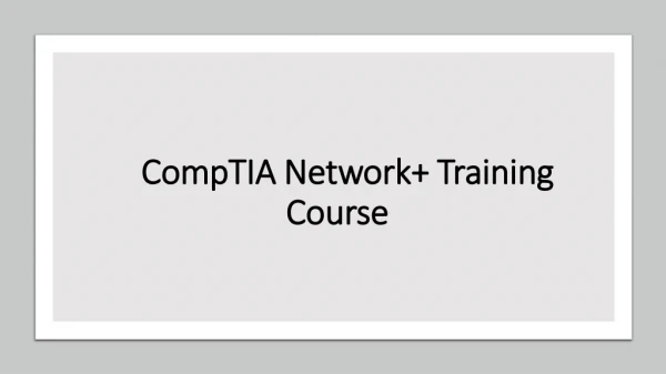 CompTIA Network Certification Course