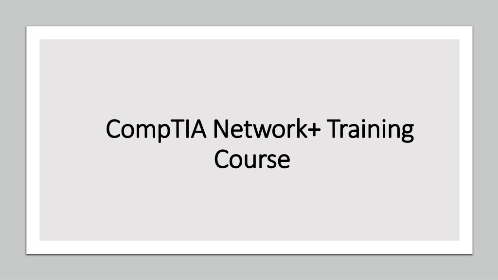 comptia network training comptia network training