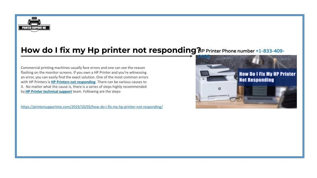 how do i fix my hp printer not responding