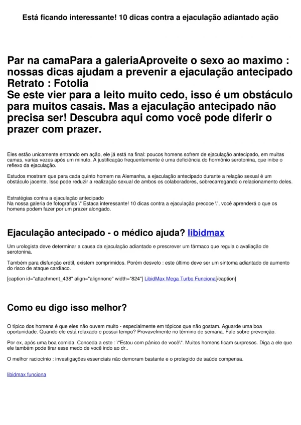 Está ficando interessante! 10 dicas contra a ejaculação precoce ação