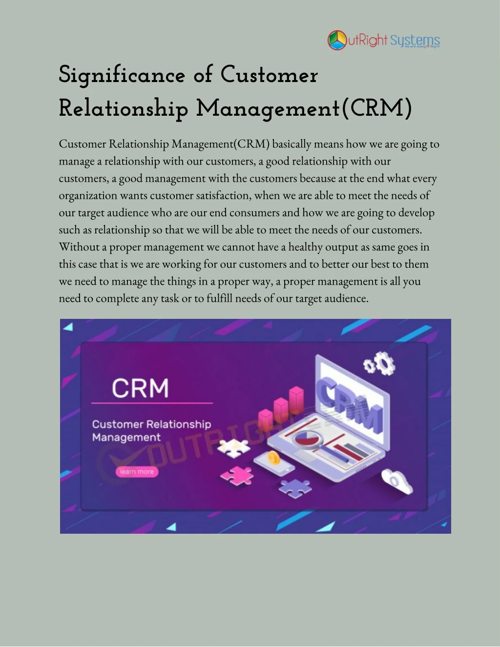 significance of customer relationship management