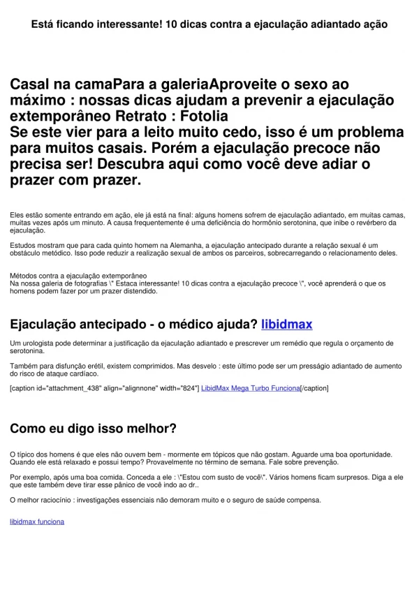 Está ficando interessante! 10 dicas contra a ejaculação antecipado ação