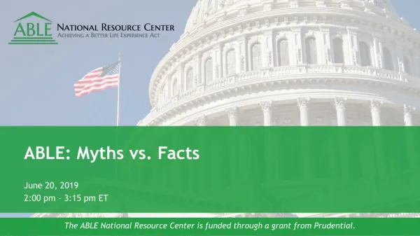 ABLE: Myths vs. Facts