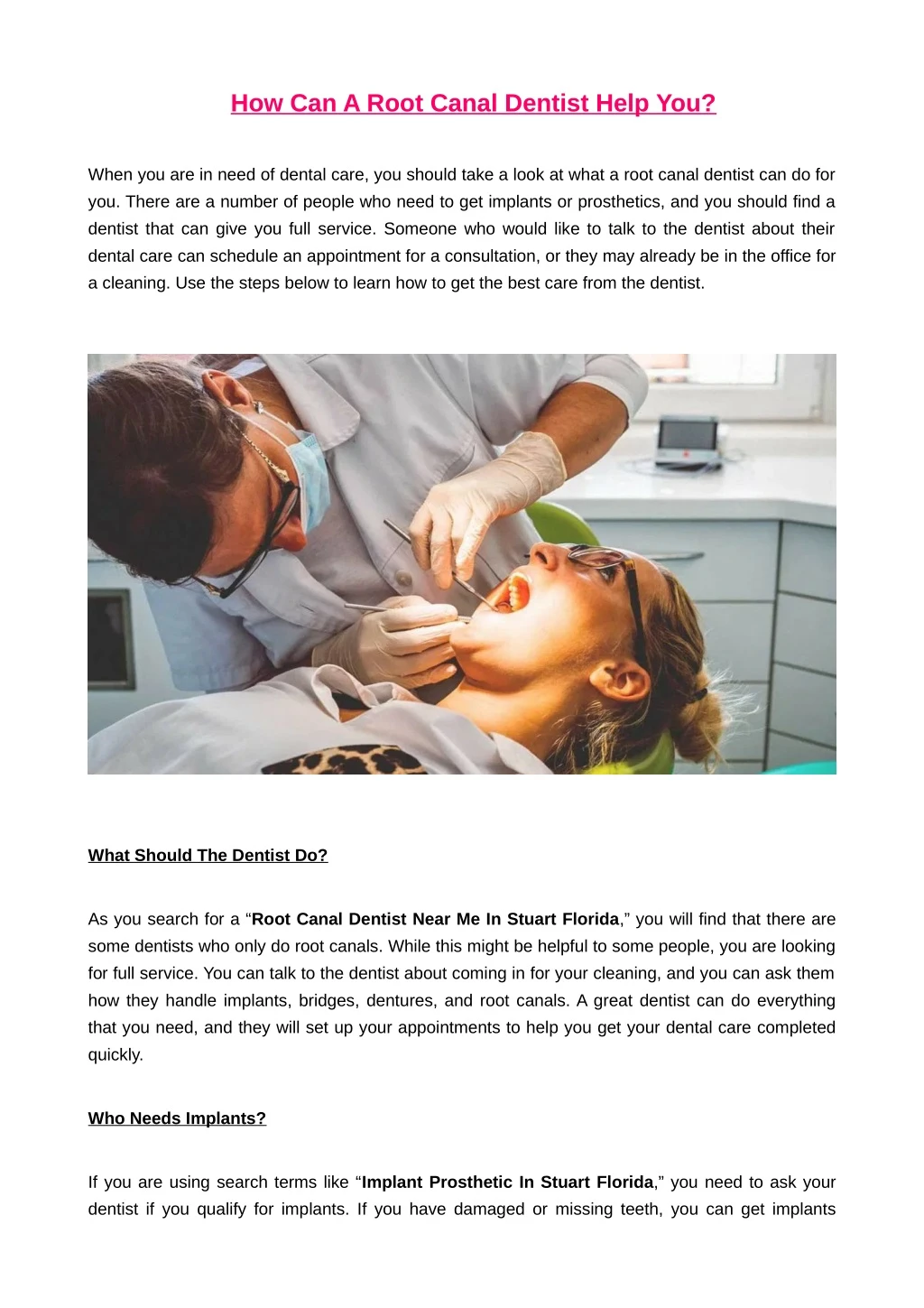 how can a root canal dentist help you
