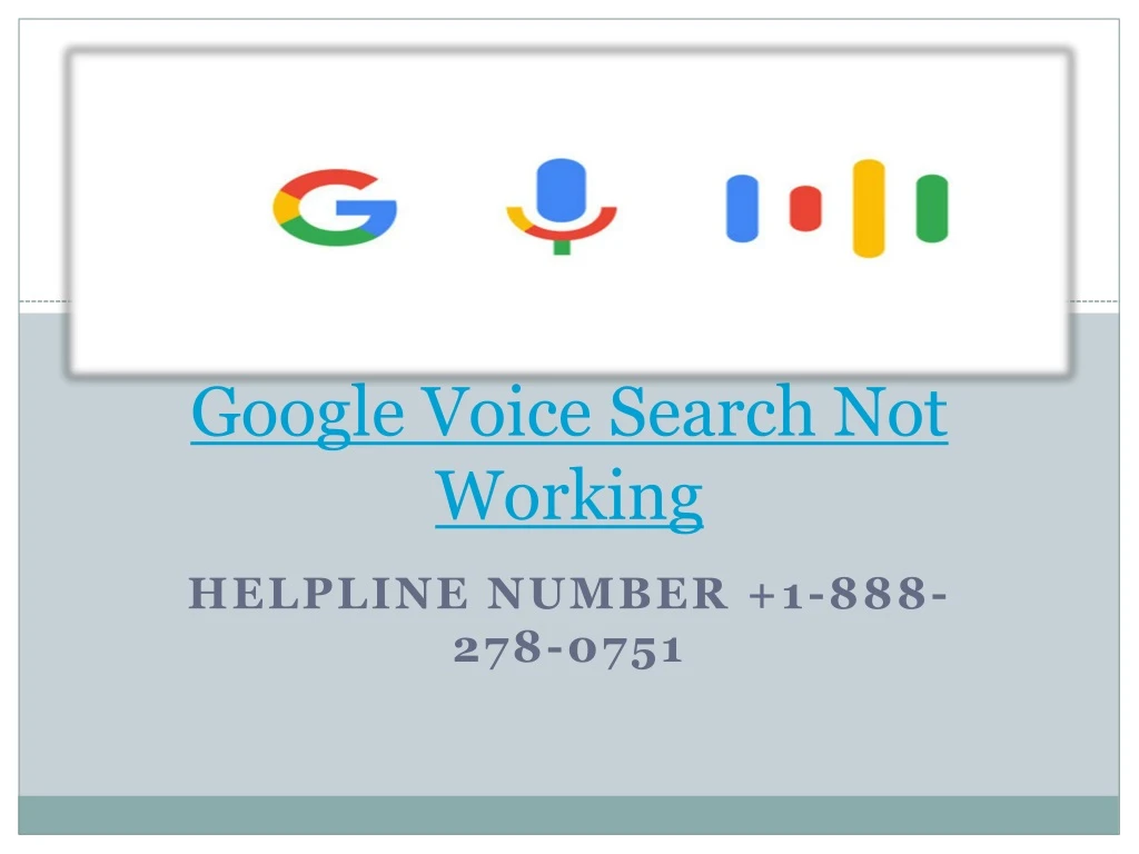 google voice search not working