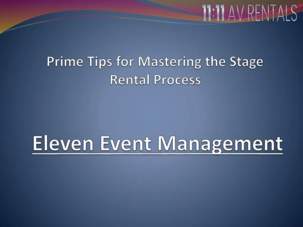 Prime Tips for Mastering the Stage Rental Process