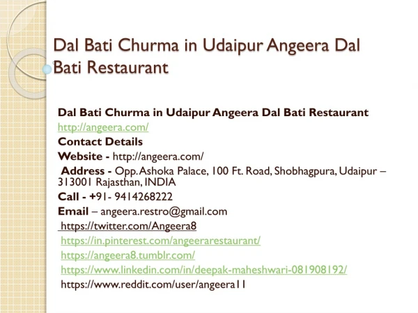 Dal Bati Churma in Udaipur Angeera Dal Bati Restaurant