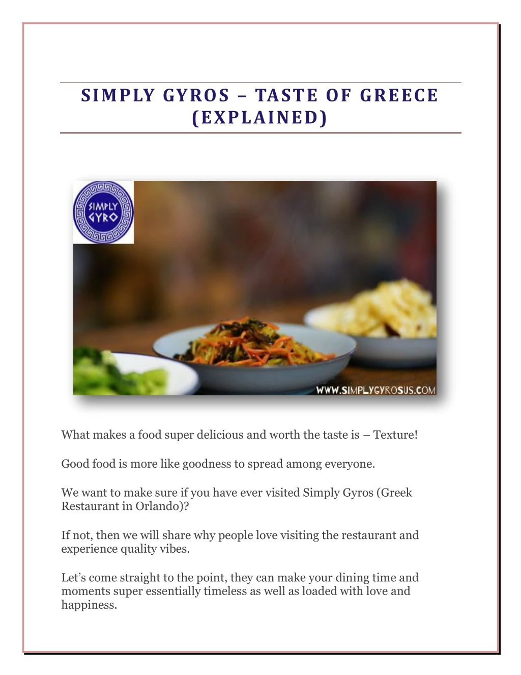 simply gyros taste of greece explained