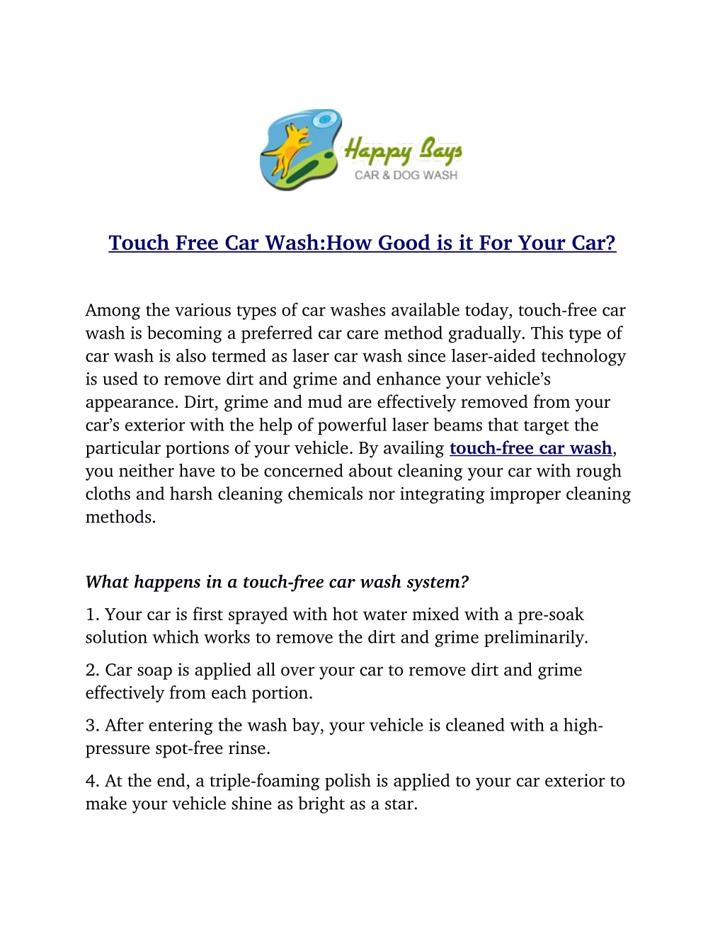 touch free car wash how good is it for your car