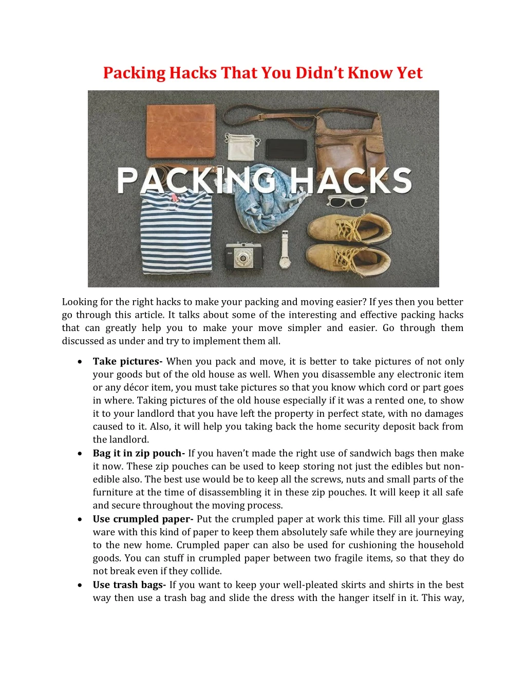 packing hacks that you didn t know yet