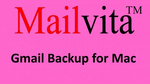 How to Backup your gmail account for Mac?