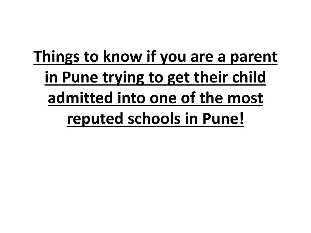 things to know if you are a parent in pune trying