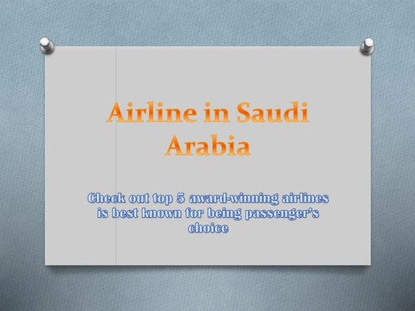 Top 5 Airline in Saudi Arabia