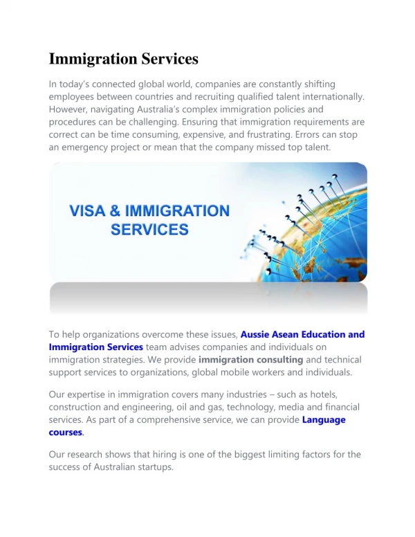 Aussie Asean Education and Immigration Service