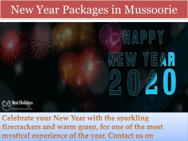 Find the best Packages for New Year Party 2020 in Mussoorie