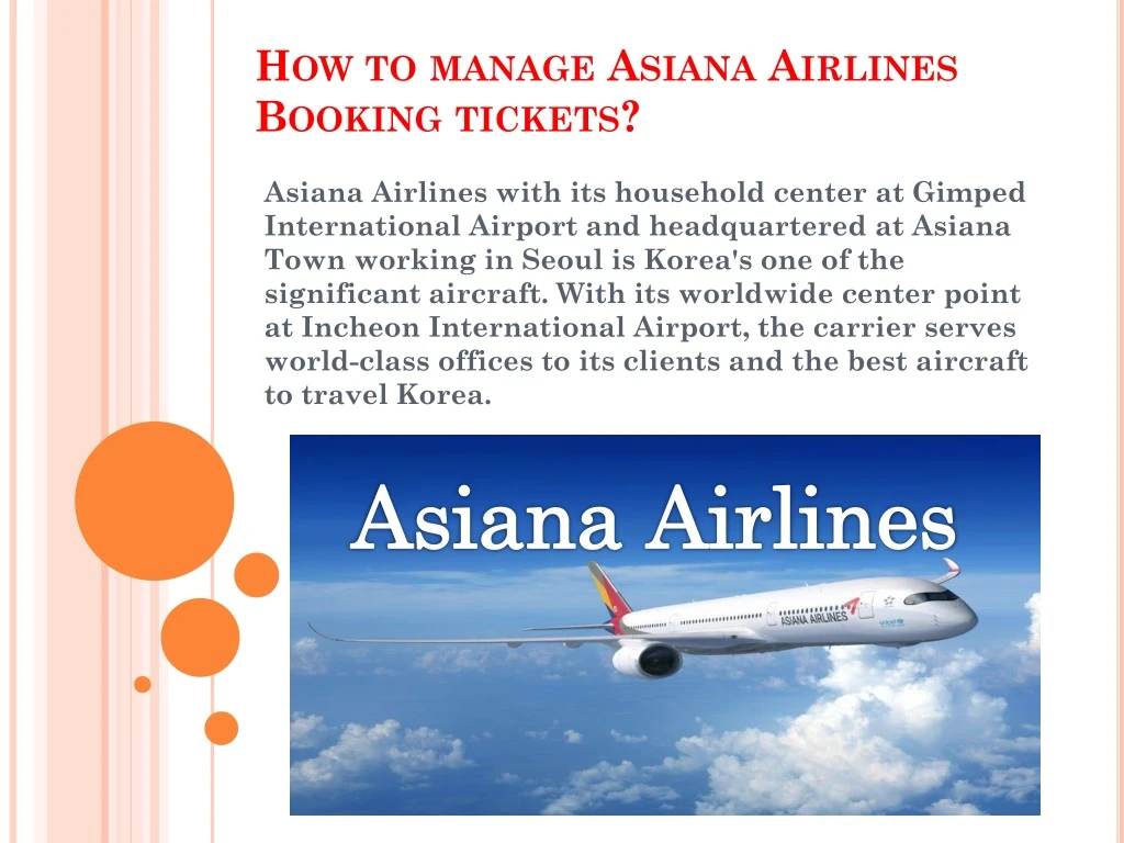 how to manage asiana airlines booking tickets