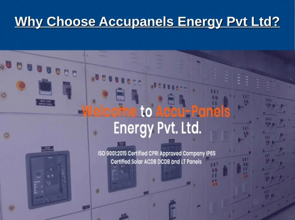 Why Choose Accupanels Energy Pvt Ltd?