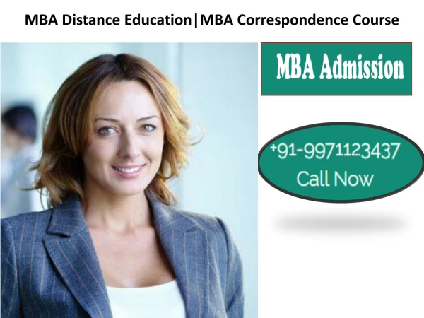 MBA Distance Education|MBA Correspondence Course