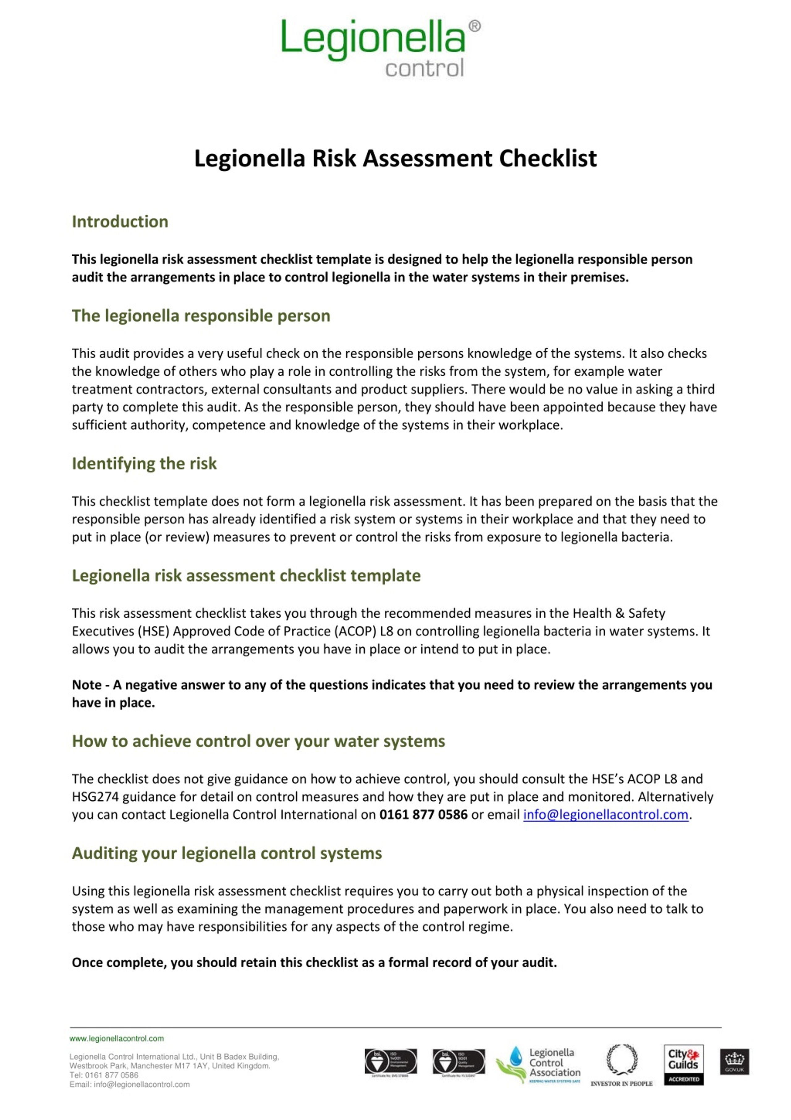 Ppt Legionella Risk Assessment Template Powerpoint Presentation Free